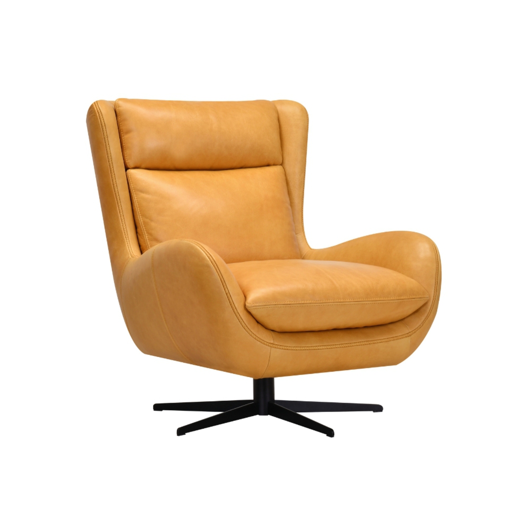 Trani Leather Swivel Chair - Camel image 0